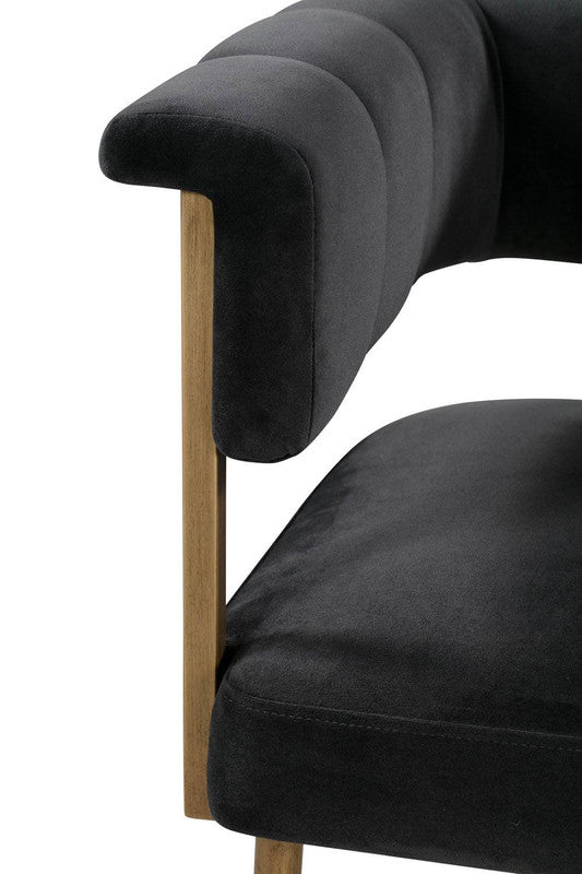 Aalwyn Velvet Counter Stool - Grey
