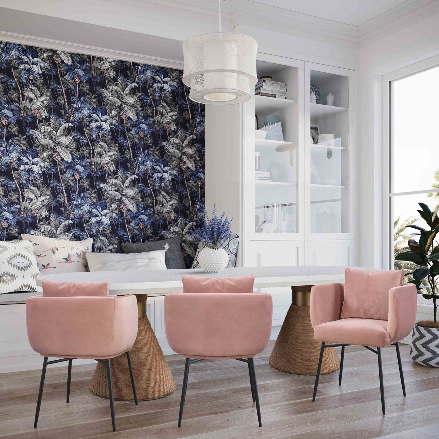 Montangu 120"  Rope Dining Table -  Natural