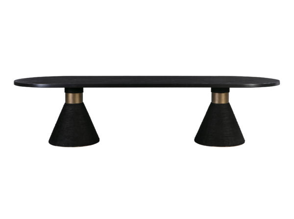 Montangu 120" Rope Dining Table -  Black