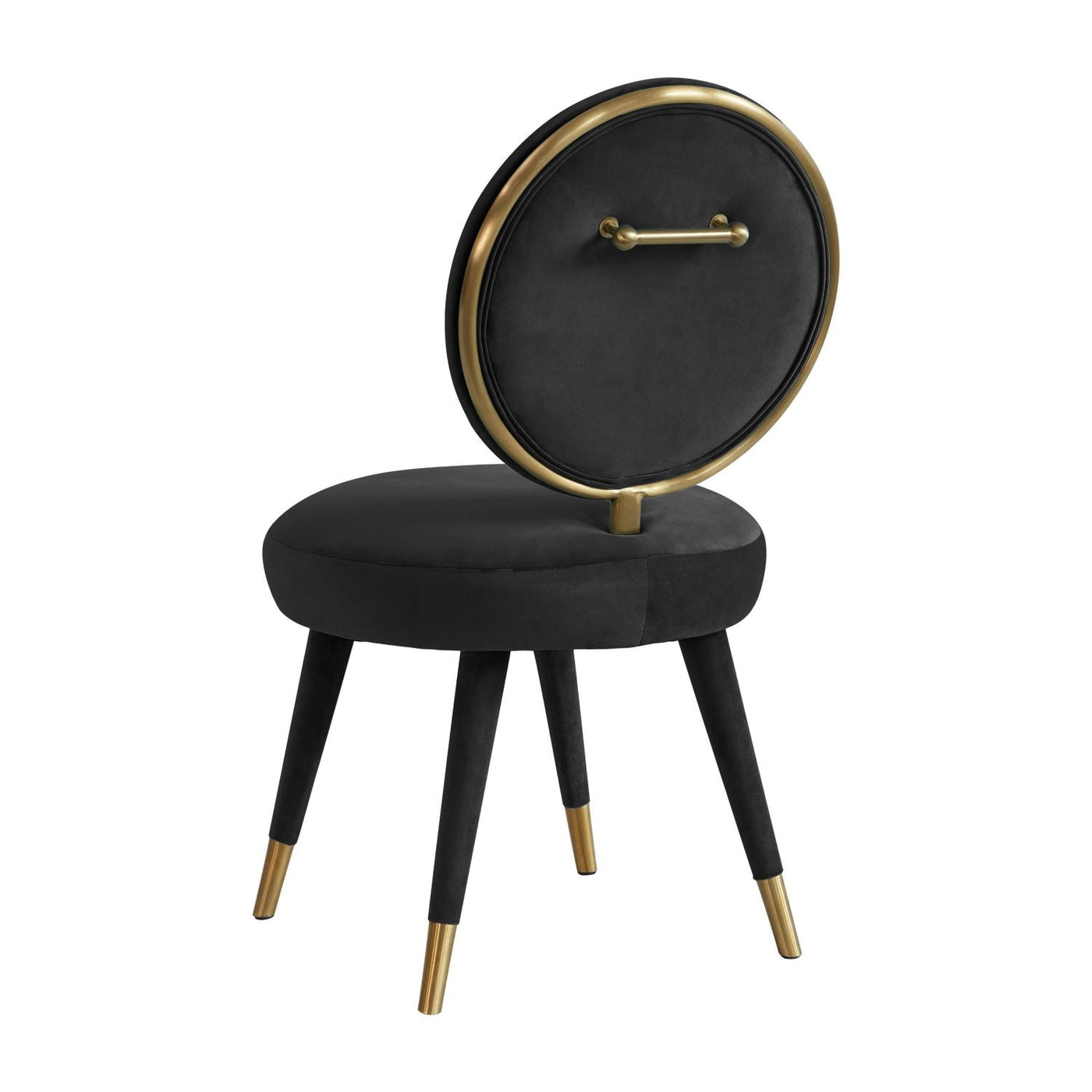 Marisbu Velvet Dining Chair - Black