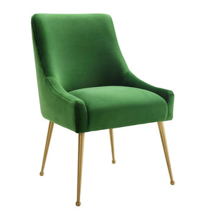 Aries Velvet Dining Chair - Green
