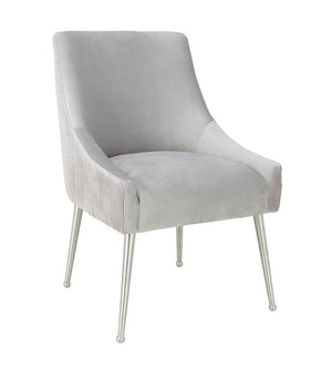 Aries Velvet Dining Chair - Grey