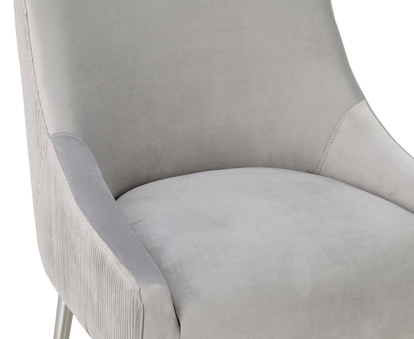 Aries Velvet Counter Stool - Light Grey