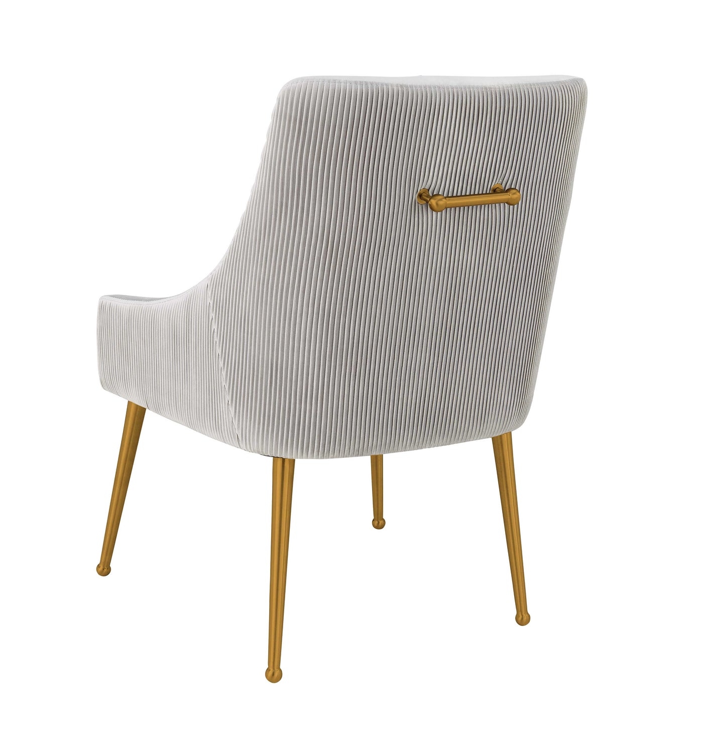 Aries Velvet Dining Chair - Light Grey