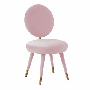 Marisbu Velvet Dining Chair - Bubble Gum