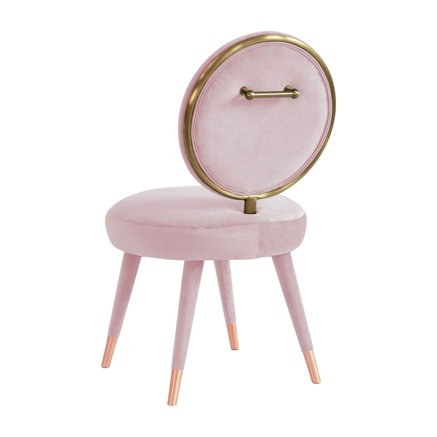 Marisbu Velvet Dining Chair - Bubble Gum