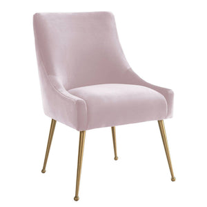 Aries Velvet Dining Chair - Blush