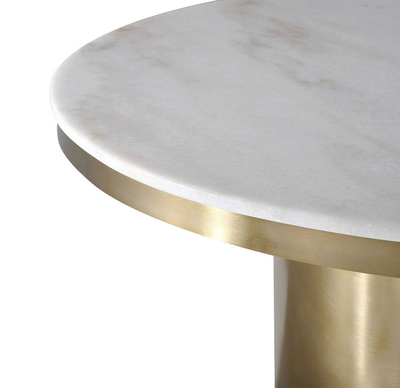 Killaro 47" Round Marble Dining Table
