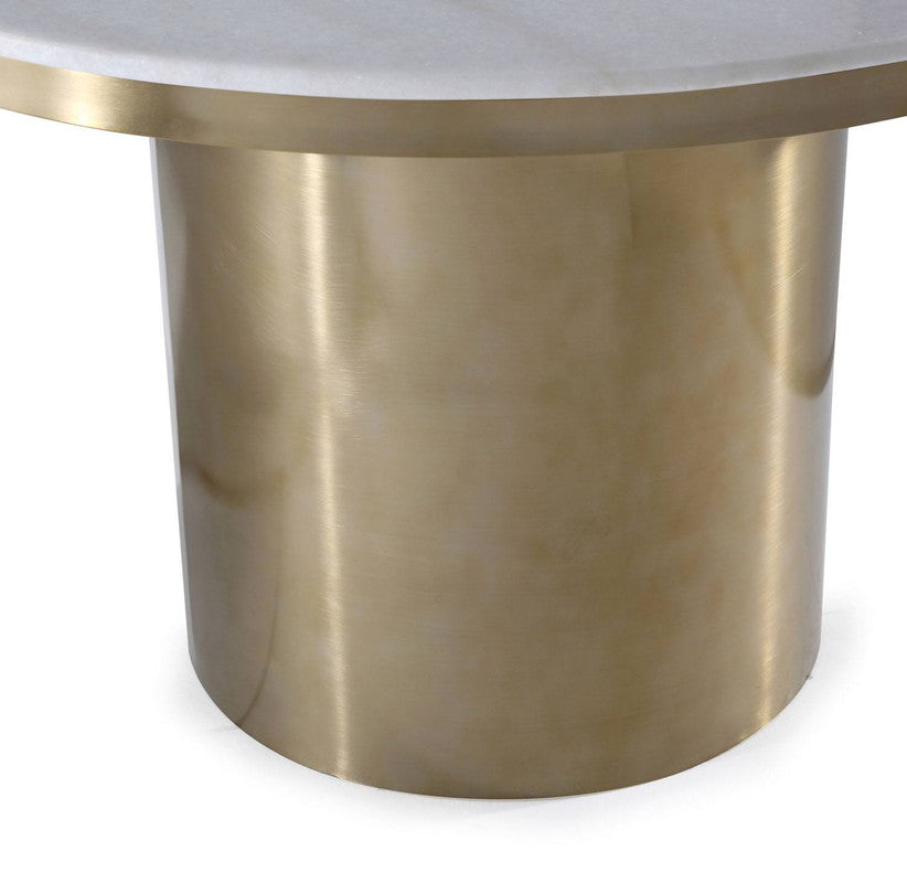 Killaro 47" Round Marble Dining Table