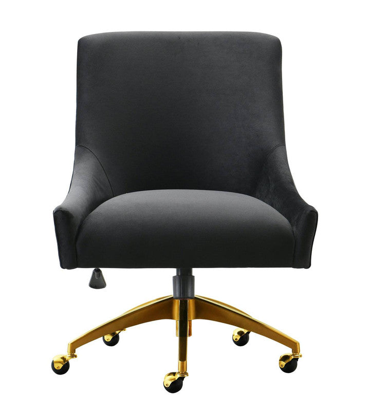 Aries Velvet Accent Chair - Black