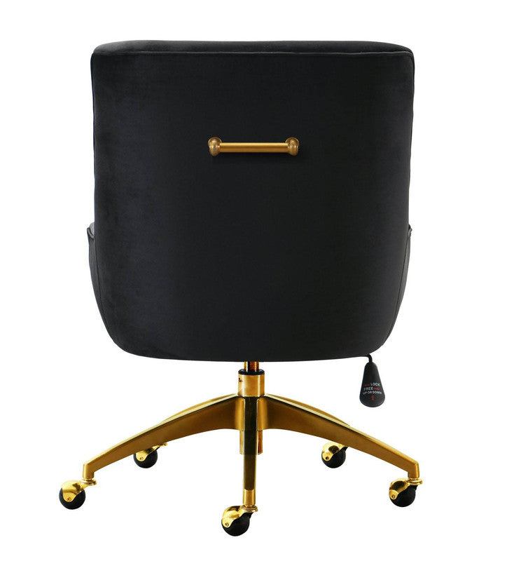 Aries Velvet Accent Chair - Black