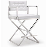 Annadale Vegan Leather Counter Stool - White