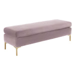 Calix Textured Velvet Bench - Blush