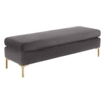 Calix Velvet Bench - Grey