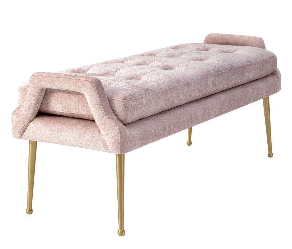 Botha Velvet Bench - Pink