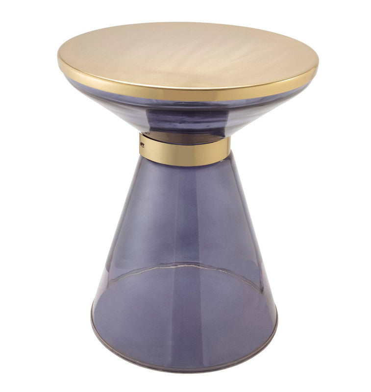 Bloore End Table - Glass/Gold