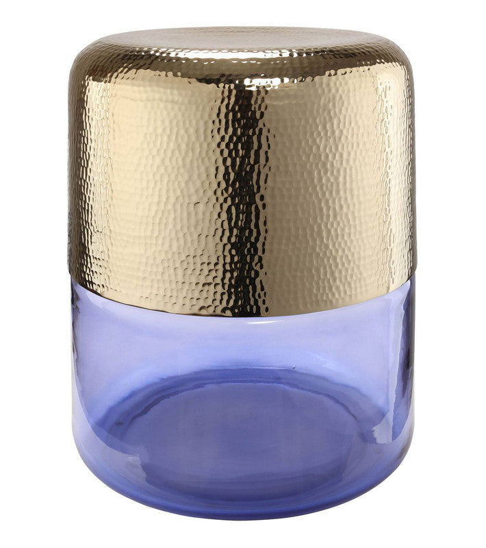 Freesia Side Table - Gold/Blue