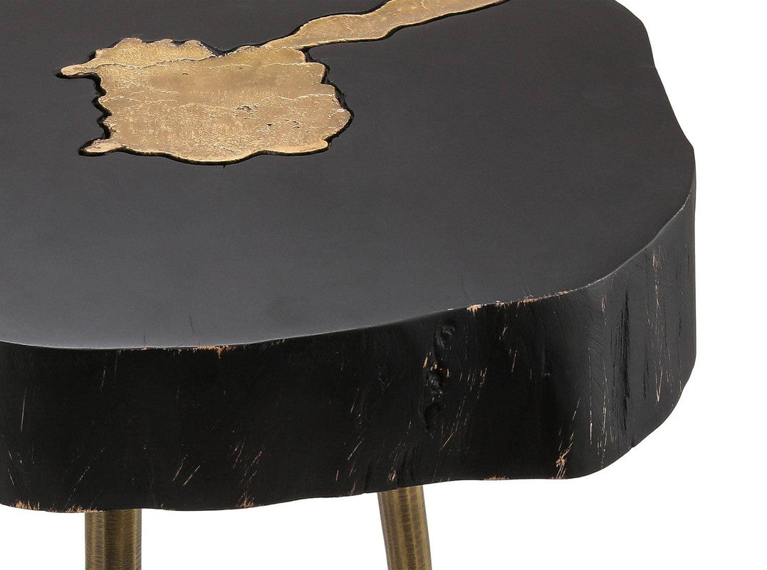Taaibos Accent Table - Black/Brass