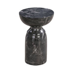 Myrna Concrete Marble End Table - Black