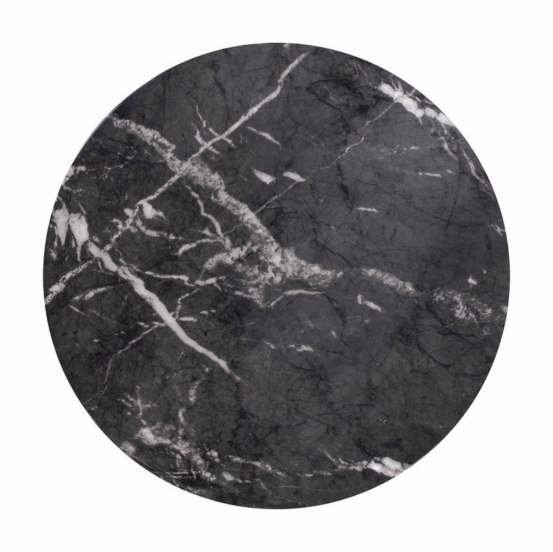 Myrna Concrete Marble End Table - Black