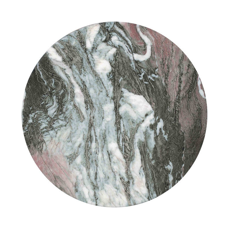 Myrna Concrete Marble End Table - Grey/Blue