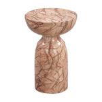 Myrna Concrete Marble End Table - Pink