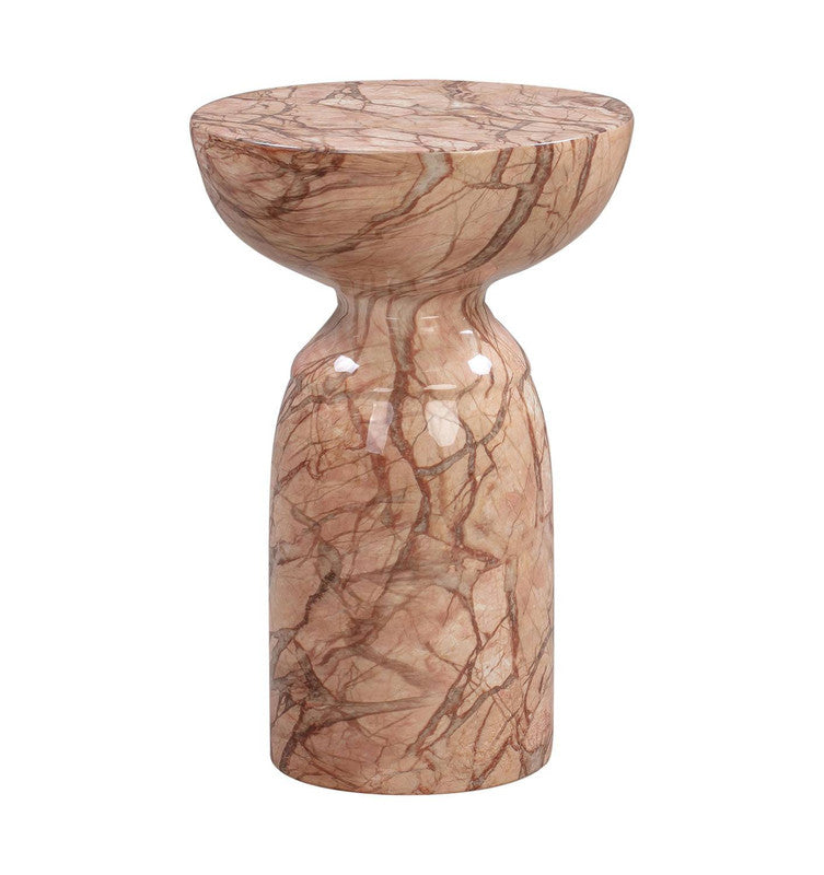 Myrna Concrete Marble End Table - Pink
