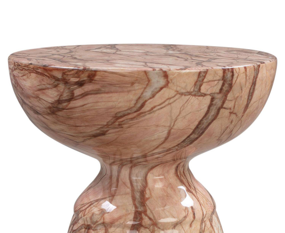 Myrna Concrete Marble End Table - Pink