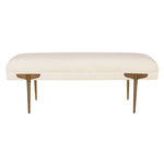 Bangor Velvet Bench - Off-White