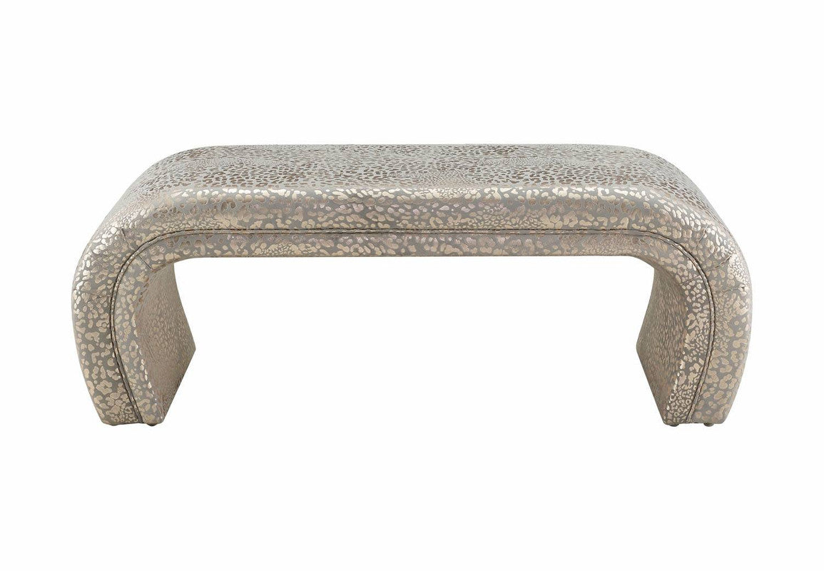 Exeter Velvet Bench - Leopard