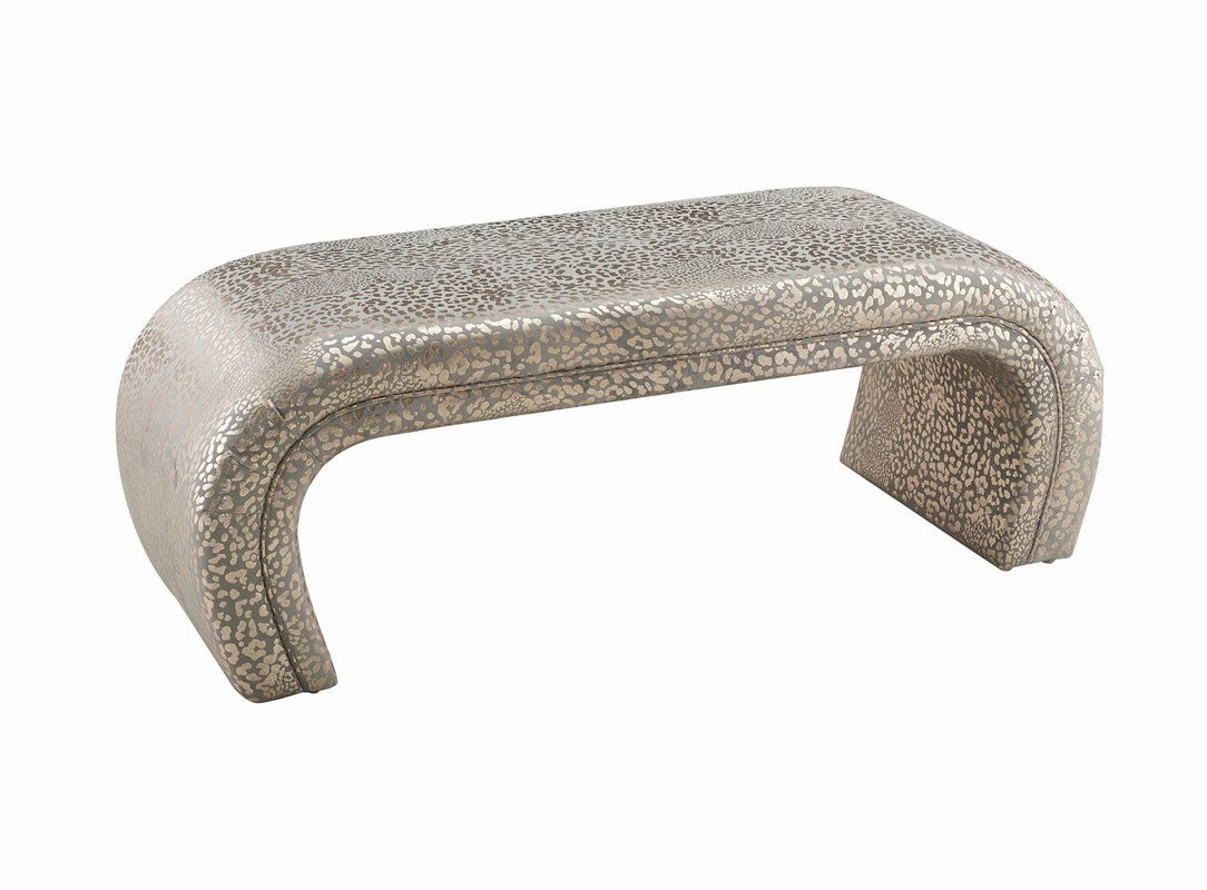 Exeter Velvet Bench - Leopard