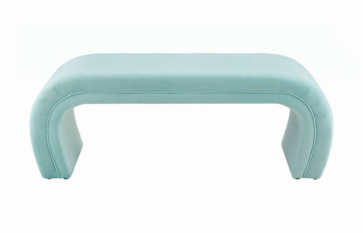Exeter Velvet Bench - Bright Blue