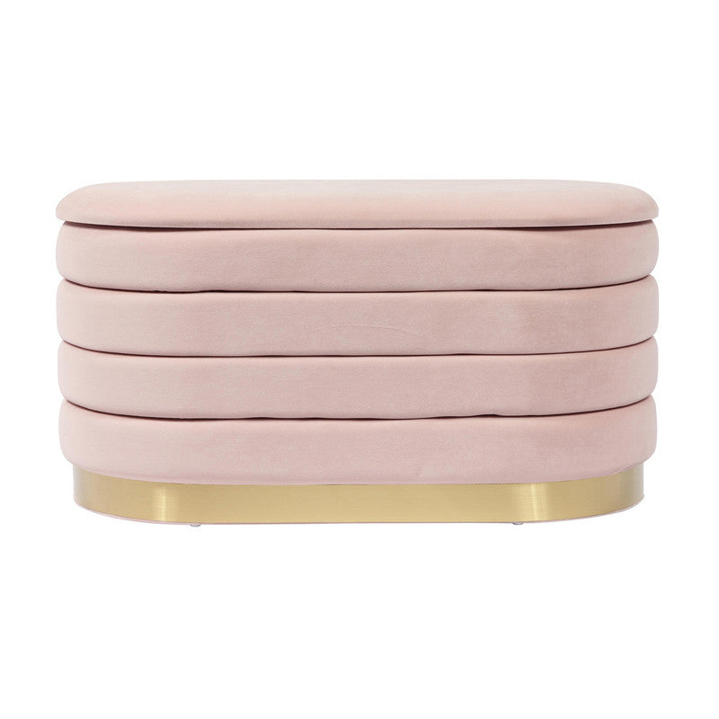 Verona Velvet Bench - Blush