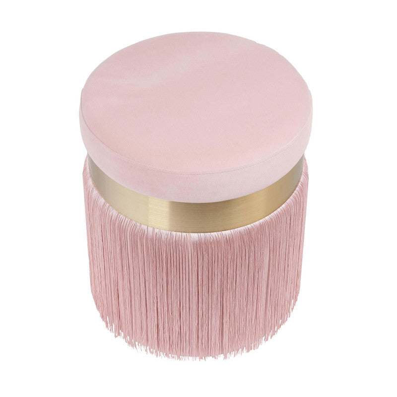 Vicenza Velvet Ottoman - Blush