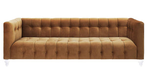 Appolonia Velvet Sofa - Cognac