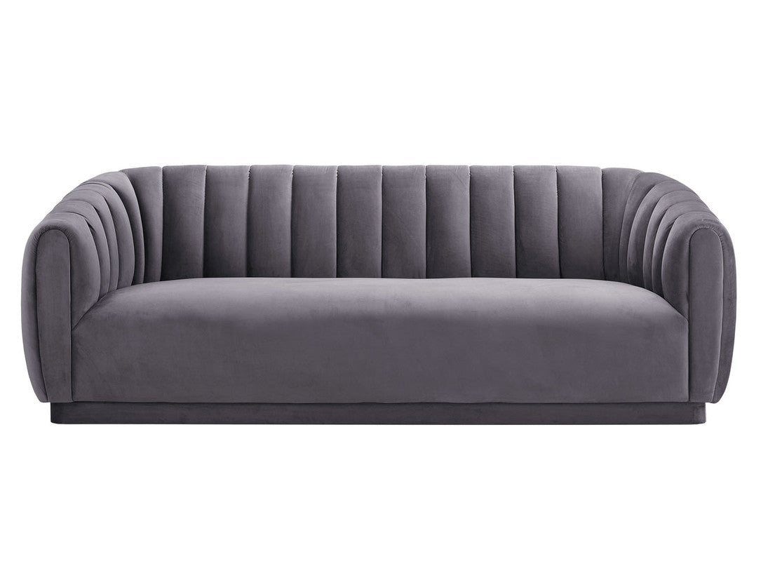Lembede Velvet Sofa - Grey