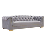 Corlett Velvet Sofa - Grey