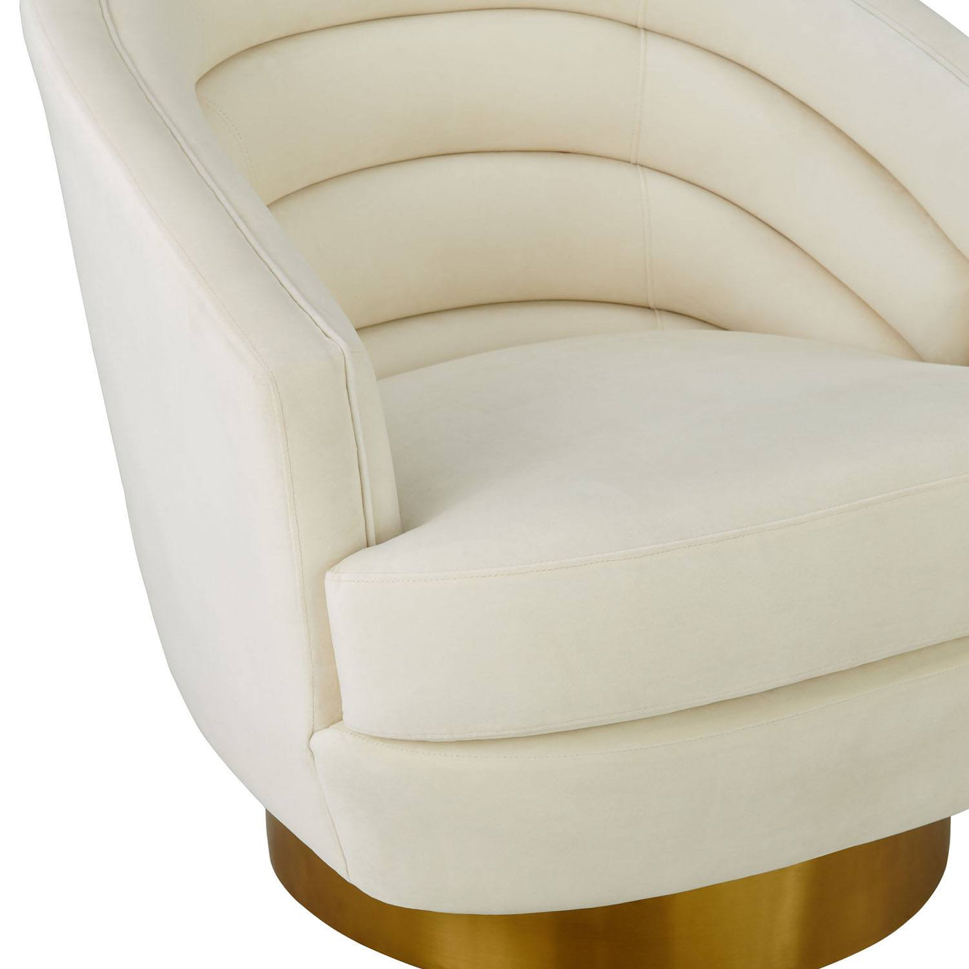 Berea Velvet Accent Chair - Cream