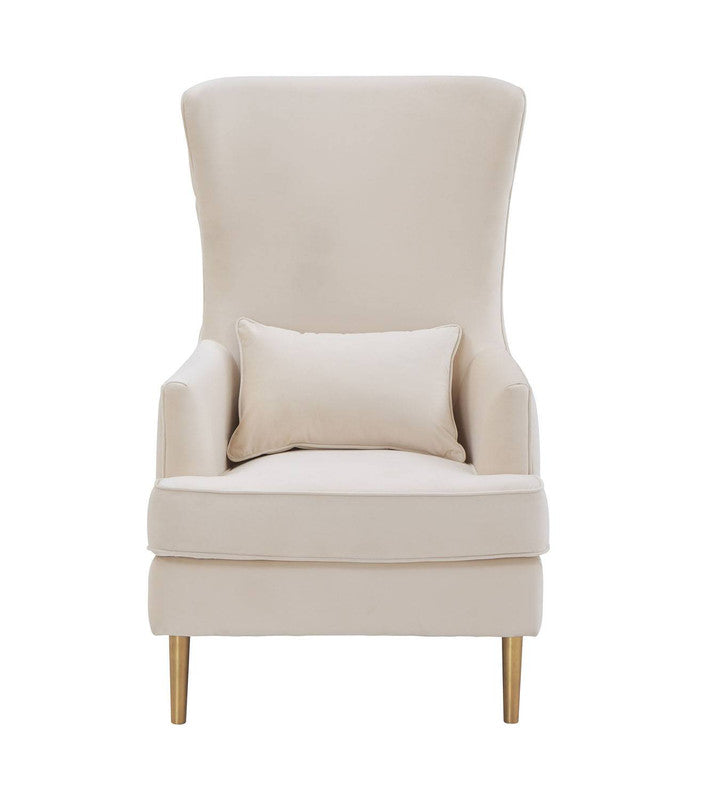 Killarney Velvet Accent Chair - Cream