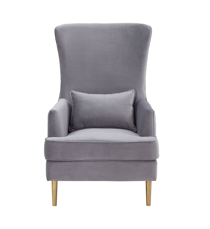 Killarney Velvet Accent Chair - Grey