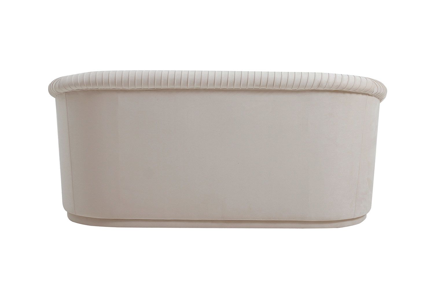 Vorset Pleated Velvet Loveseat - Beige