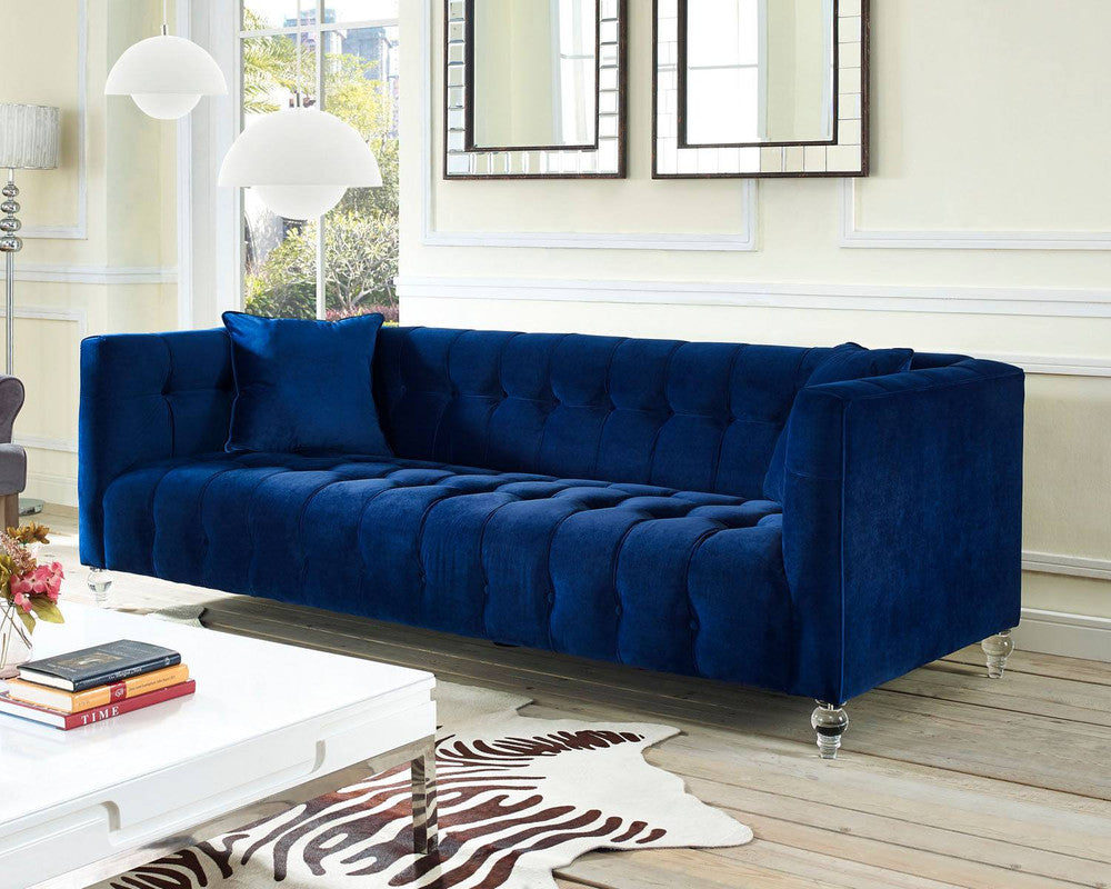 Appolonia Velvet Sofa - Navy