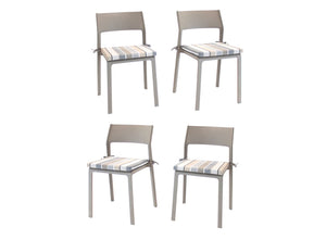 Nardi Trill II Outdoor Dining Side Chair - Set of 4 - Tortora