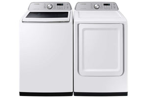 Samsung White Top Load Washer with Agitator and SmartThings (5.3 Cu.Ft) & White Electric Dryer with SmartThings (7.4 Cu.Ft) - WA46CG3505AWA4/DVE47CG3500WAC
