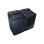 Samsung Navy Top Load Washer with Pet Care and Agitator (6.1cu.ft) & Smart Dryer with Pet Care (7.4cu.ft) - WA53CG7155ADA4/DVE54CG7155DAC