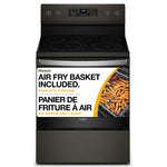 Whirlpool Black Stainless 30" 5-in-1 Range with AirFry (5.3 Cu Ft) - YWFE550S0LV