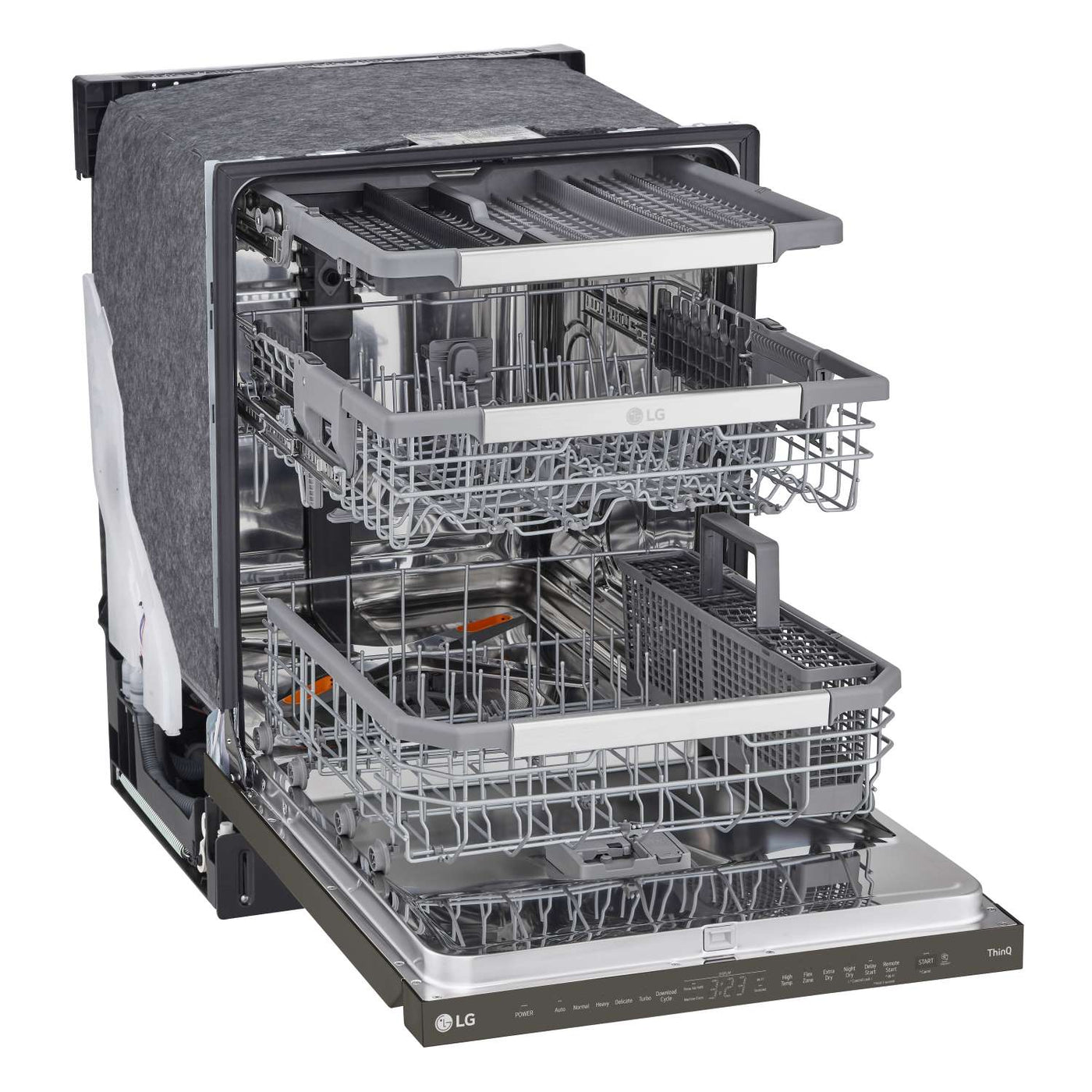 LG Black Stainless Steel Smart Top Control Dishwasher with QuadWash™ and Dynamic Dry™ - LDPM6762D