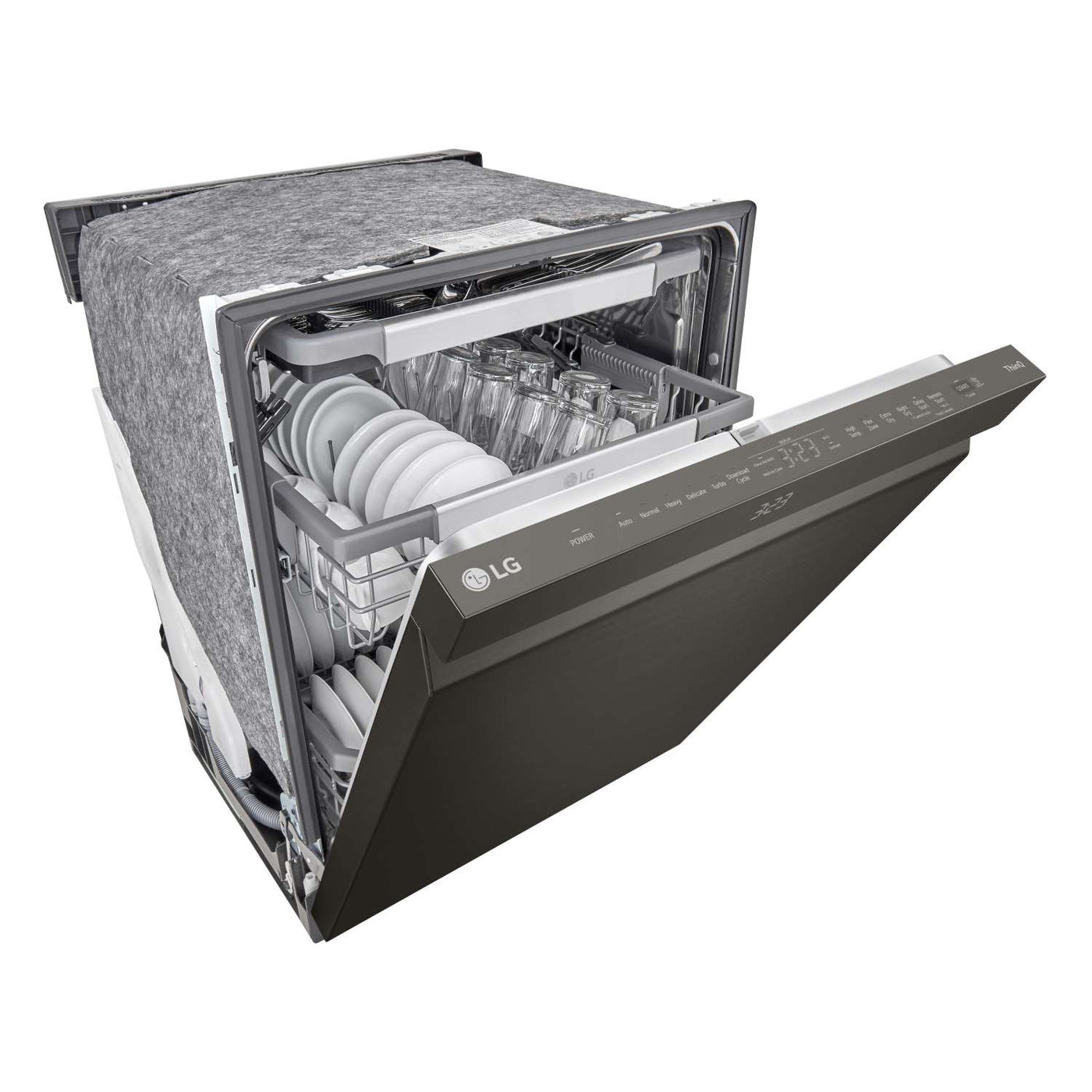 LG Black Stainless Steel Smart Top Control Dishwasher with QuadWash™ and Dynamic Dry™ - LDPM6762D