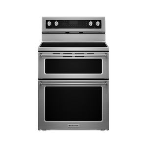 KitchenAid Stainless Steel Electric Double Oven Convection Range (6.7 Cu.Ft) - YKFED500ES