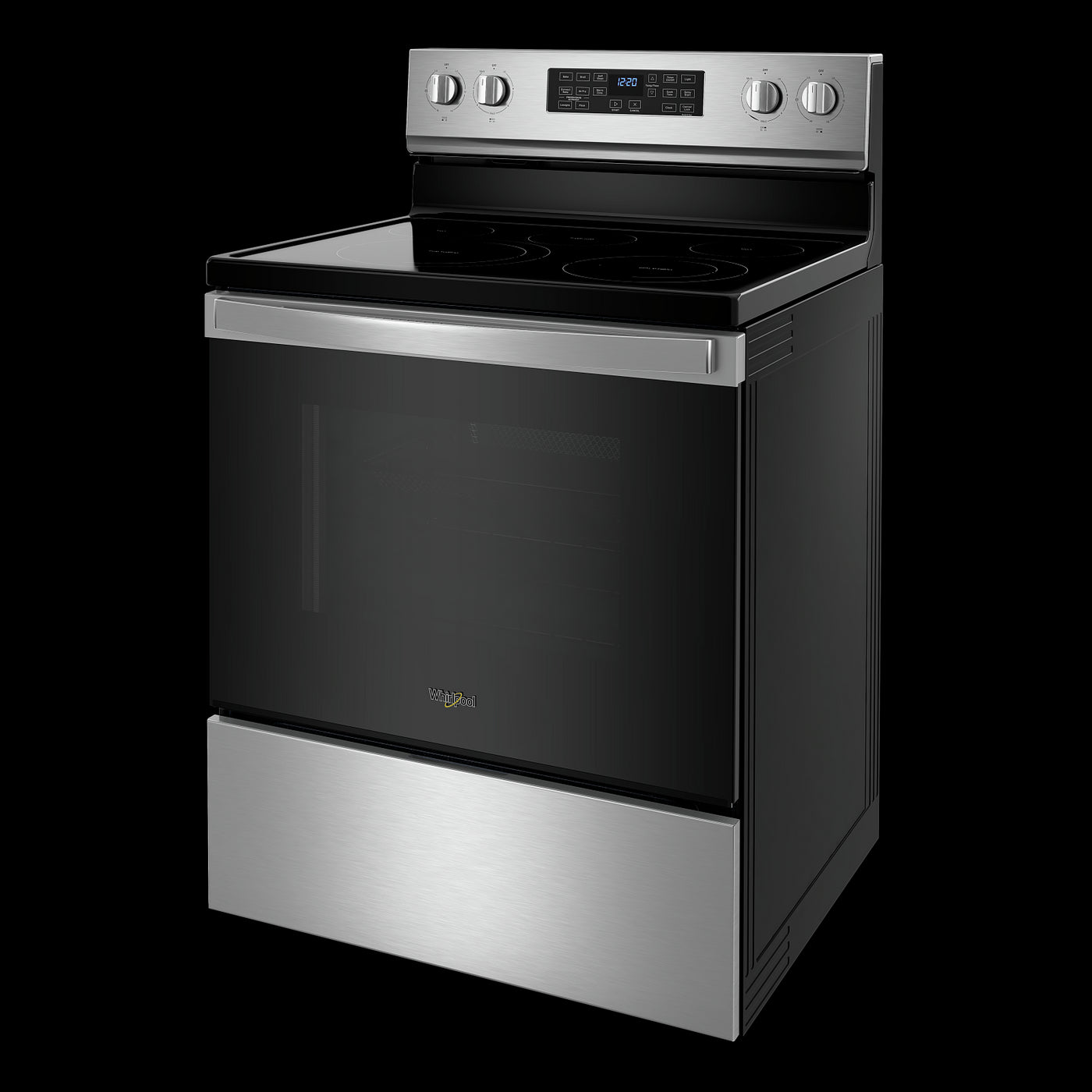 Whirlpool Fingerprint Resistant Stainless Steel 30" 5-in-1 Range with AirFry (5.3 Cu Ft) - YWFE550S0LZ